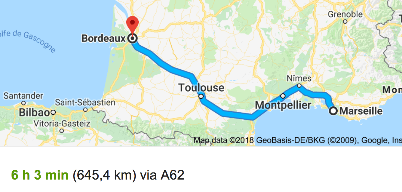 travel from bordeaux to marseille