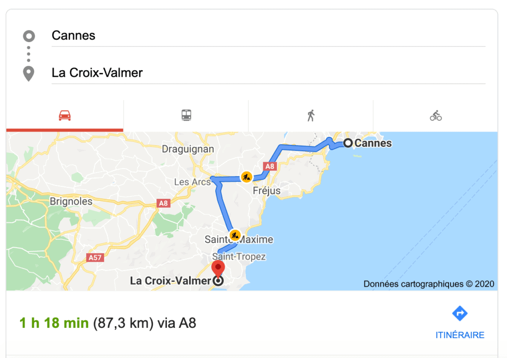 transfer cannes la croix valmer