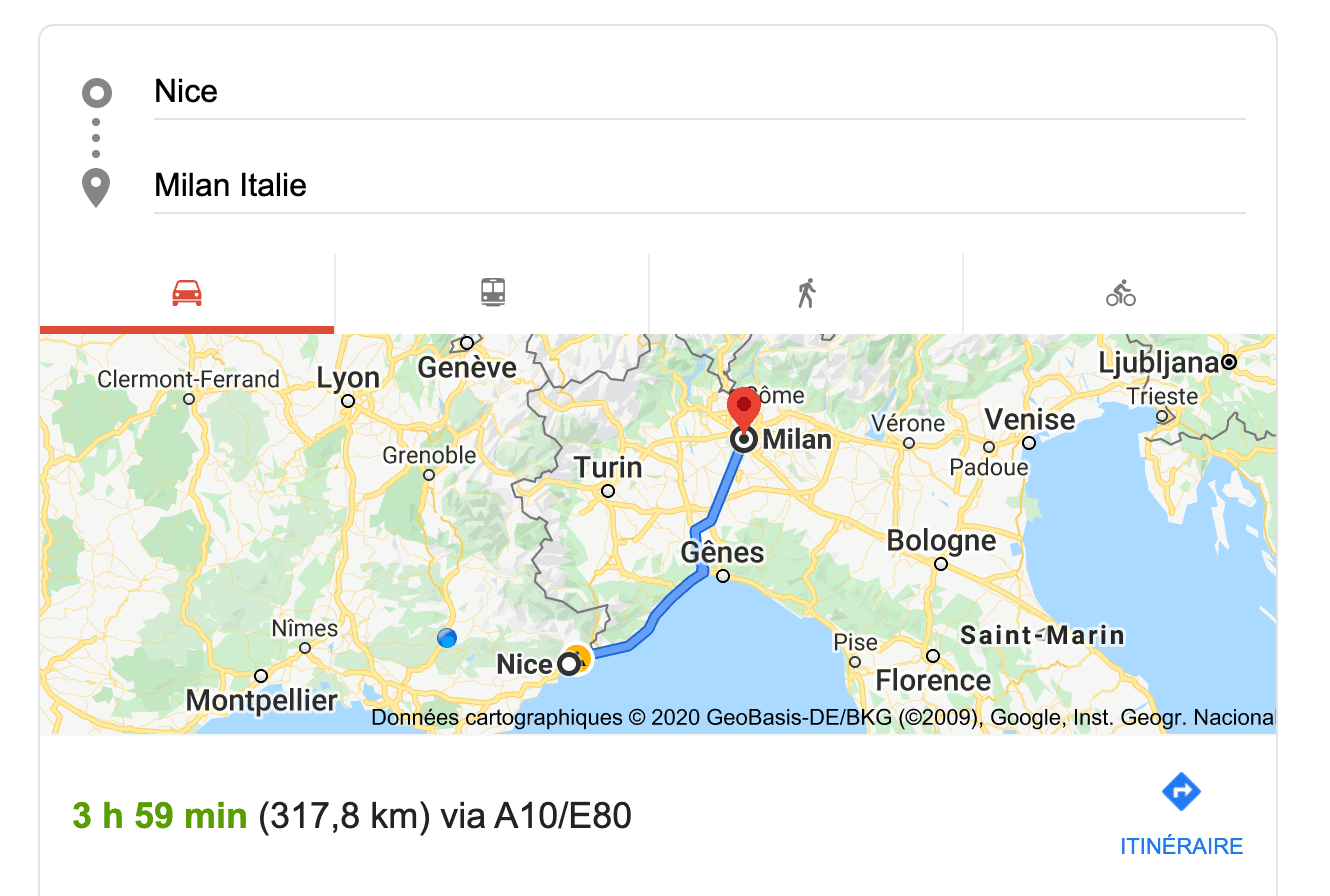 Private transfer from Nice to Milan with Driver and Car