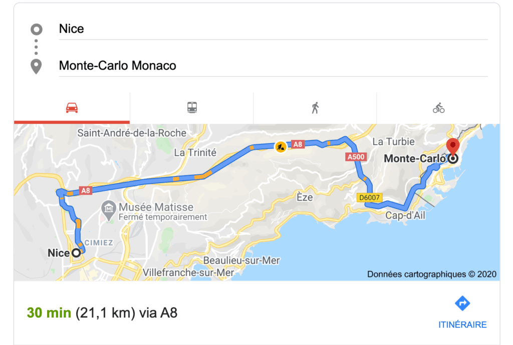 transfer nice montecarlo