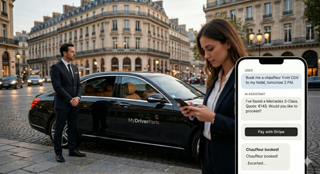 MyDriverParis devient le premier service de chauffeur privé à lancer un agent de réservation IA